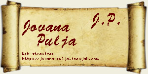 Jovana Pulja vizit kartica